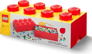 8 Stud Storage Brick Red