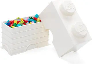 2 Stud Storage Brick White