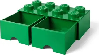 8-Stud-Ziegel-Schublade Grün