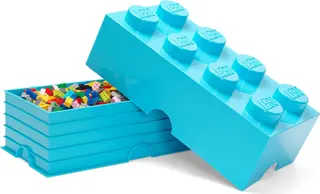 8-Noppen-Speicherstein Azurblau