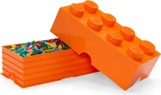 8 Stud Storage Brick Orange