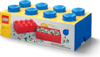 8-Noppen-Aufbewahrungsziegel Blau