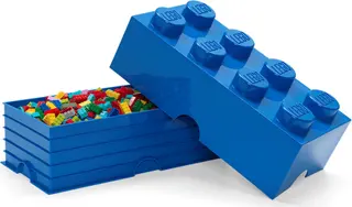 8-Noppen-Aufbewahrungsziegel Blau