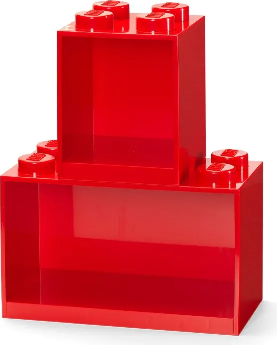 Ensemble d'étagères en briques rouges