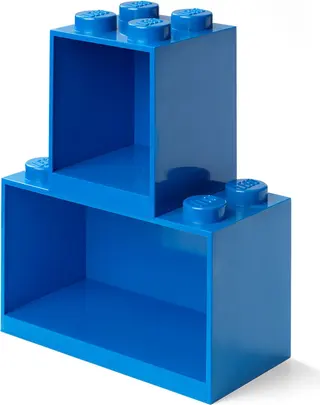 Ensemble d'étagères en briques bleues