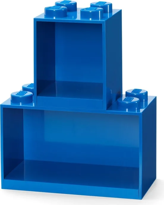Ensemble d'étagères en briques bleues