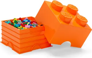 Brique de rangement orange à 4 tenons