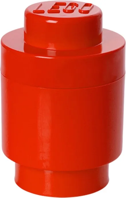 Brique de rangement ronde rouge à 1 tenon
