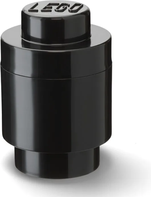 Brique de rangement ronde noire à 1 tenon