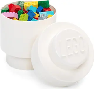 1 Stud Round Storage Brick White