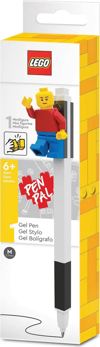 Pen Pal Gelstift mit Minifigur – Schwarz