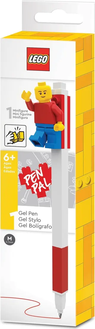 Pen Pal Gelstift mit Minifigur – Rot