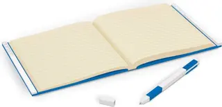 Notizbuch mit Gelstift – Blau