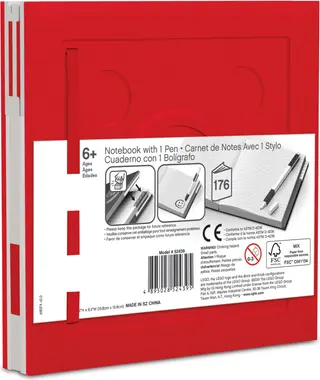 Notizbuch mit Gelstift – Rot