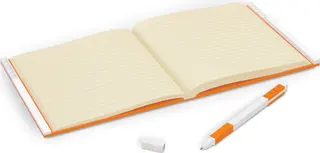 Notizbuch mit Gelstift – Orange