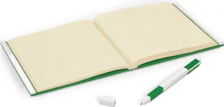 Notizbuch mit Gelstift – Grün