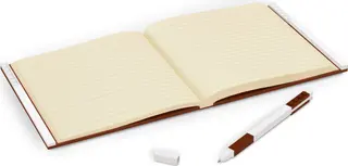 Notizbuch mit Gelstift – Braun