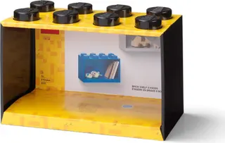 8 Stud Brick Shelf Black