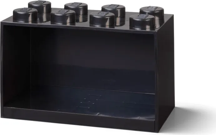8 Stud Brick Shelf Black