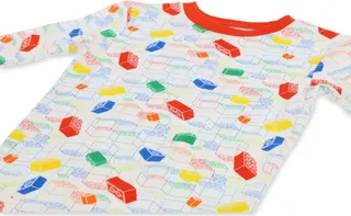 Rot-weißes T-Shirt und Hose, 2-teiliges Set