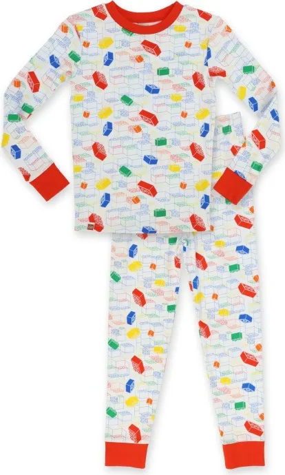 Rot-weißes T-Shirt und Hose, 2-teiliges Set