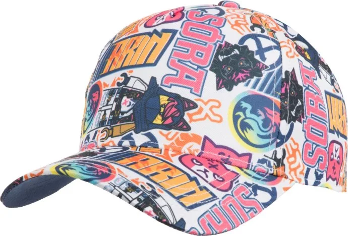 Twill baseballpet met AOP-print.