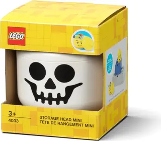 Mini-Skelett-Aufbewahrungskopf – Weiß