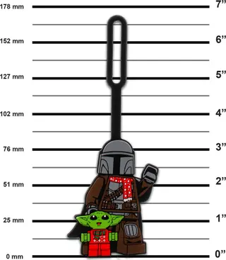 De Mandalorian met Grogu vakantiebagagelabel