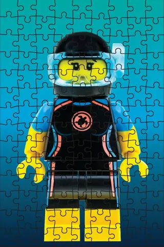 Mysterieuze minifiguur mini-puzzel blauwe editie