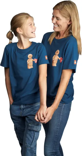 T-shirt met peperkoekmannetje-print – Volwassenen
