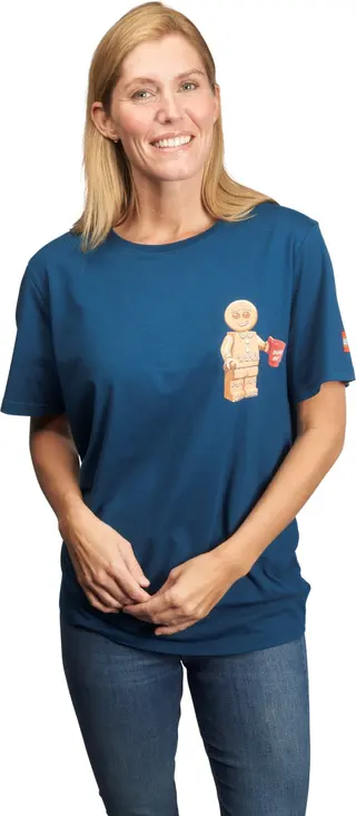 T-shirt met peperkoekmannetje-print – Volwassenen