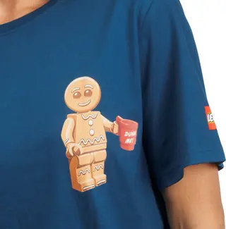 T-shirt met peperkoekmannetje-print – Volwassenen