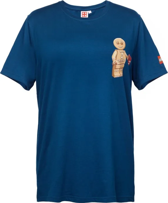 T-shirt met peperkoekmannetje-print – Volwassenen