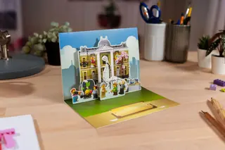 Postkarten mit Pop-up-Modulgebäuden, Sammlung 1 von 2