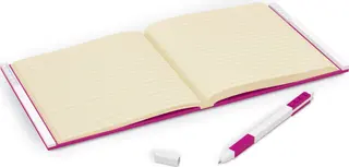 Carnet à fermeture avec stylo gel – Violet