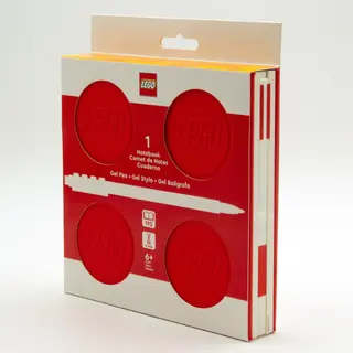 Carnet à fermeture avec stylo gel – Rouge