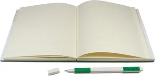 Notizbuch mit Schloss und Gelstift – Grün