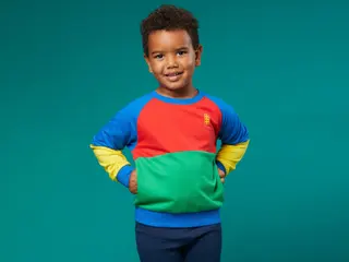 Kinder-Sweatshirt mit Farbblockmuster
