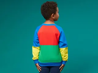 Kinder-Sweatshirt mit Farbblockmuster