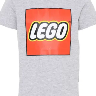 Kinder-T-Shirt mit Logo, kurzärmelig – Graumeliert