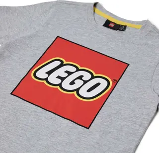 Kinder-T-Shirt mit Logo, kurzärmelig – Graumeliert