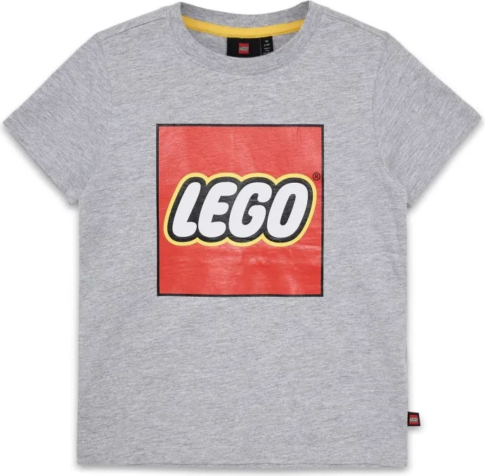Kinder-T-Shirt mit Logo, kurzärmelig – Graumeliert