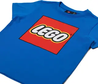 Kinder T-shirt met korte mouwen en logo – Blauw