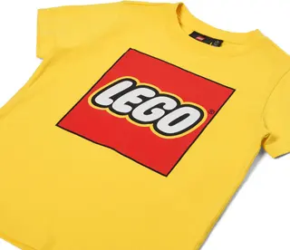 Kinder-T-Shirt mit Logo, kurzärmelig – Gelb