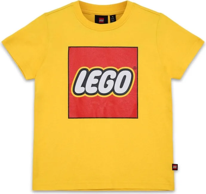 Kinder-T-Shirt mit Logo, kurzärmelig – Gelb