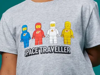 Kurzarm-T-Shirt für Kinder – Graumeliert