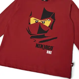 Langarm-T-Shirt – Dunkelrot