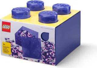 Boîte de rangement violette transparente en forme de brique
