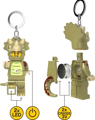 Triceratops kostuum ventilator sleutellamp