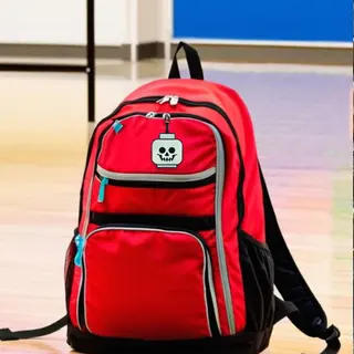 Étiquette de sac tête de squelette phosphorescente